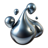 wonderful minimalist Mercury Droplets Merging and Separating high resolution png