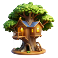 elegant minimalist Treehouse Built Into a Giant Sequoia Tre premium png