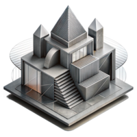 wonderful rustic Conceptual Architectural Sketch with Dynam high quality png