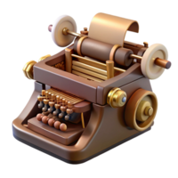 impressive artistic A Steampunk Typewriter with Intricate Keys exclusive png