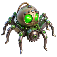 deslumbrante rústico uma steampunk robótico aranha com intricado Alto resolução png