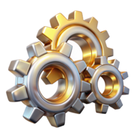 magnificent rustic Interlocking Gears and Cogs Made of Light original png