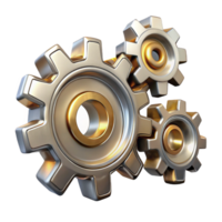 beautiful modern Interlocking Gears and Cogs Made of Light authentic png