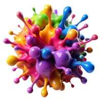 extraordinary abstract A Chaotic Explosion of Colorful Paint Spl original png