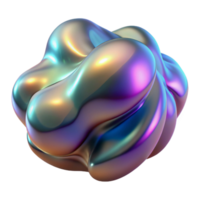 magnificent creative An Amorphous Blob of Shimmering Iridesce premium png