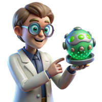 impressive modern A Scientist Wearing a Lab Coat and Goggle professional png