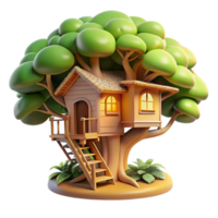 elegant abstract A Treehouse Built Into the Branches of A high quality png