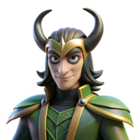 dramatic minimalist A Mischievous Loki Transforming Into a Ra authentic png