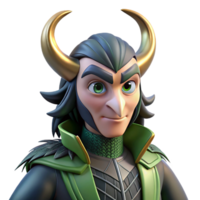 magnificent minimalist A Mischievous Loki Transforming Into a Ra original png