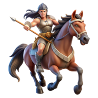 stunning modern A Fierce Amazon Warrior on Horseback Ch high resolution png
