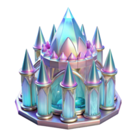 serene abstract A Crystal Palace Shimmering Iridescent L 4K png