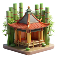 wonderful contemporary A Bamboo Forest Temple Soft Dappled Sunl authentic png
