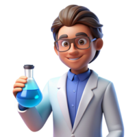 magnificent abstract Portrait of a Scientist with Glasses A detailed png