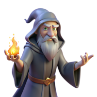 elegant creative A Wise Old Wizard Casting a Spell in a Da authentic png