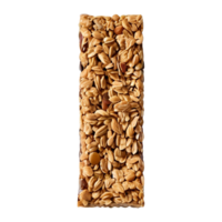 Homemade granola bar with nuts and honey isolated on transparent background png