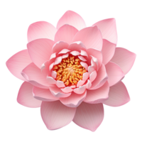 Stunning white lotus flower isolated on transparent background png