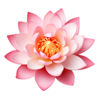 Realistic lotus flower illustration isolated on transparent background png