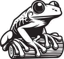 Tree Frog Sketch Illustration. vector