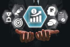 Explore dynamic sales growth strategies using modern technology and innovative marketing to boost business success. photo