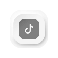 A white and gray button with a music note png