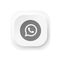 Whatsapp icon on white square button png