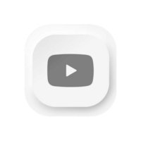 Youtube app icon with a white button flat png