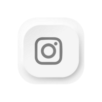 A white square button with the word instagram on it png