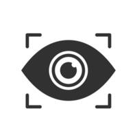 An eye icon on a white background vector
