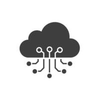 Cloud computing icon illustration isolated on white background vector