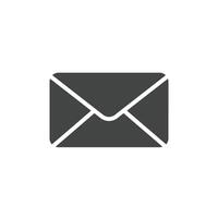An email envelope icon on a white background vector