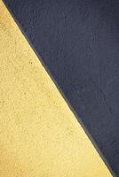 Bold contrast of yellow and dark tones creates striking visual dynamic in modern art design photo