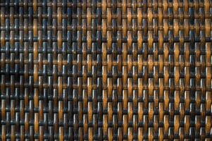 Intricate woven patterns in earthy tones create a captivating texture on a sunlit afternoon photo