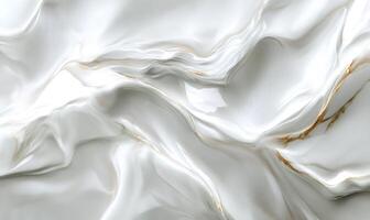 Smooth white marble texture with golden veins creating a luxurious and elegant background, perfect for design projects photo