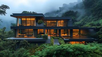 Modern house in the jungle photo