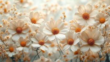 A beautiful arrangement of daisies in a field photo