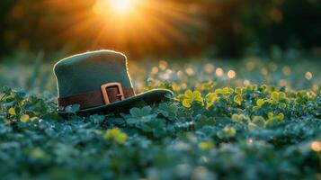 St patrick's day hat in the grass photo