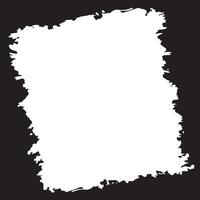 Abstract Black Ink Stain Watercolor Rough Rustic Square Frame Background with Clear Blank Space vector