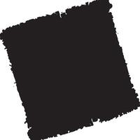 Abstract Black Ink Stain Rough Rustic Square Paper Template Background with Copy Space vector