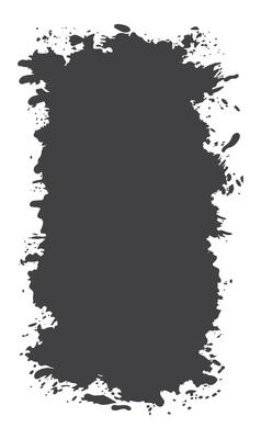 Abstract Black Ink Stain Rustic Vertical Frame Background with Blank Space