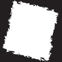Abstract Black Stain Watercolor Rough Rustic Square Frame Background with Clear Copy Space vector