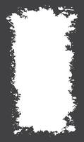 Abstract Black Ink Stain Watercolor Rough Rustic Vertical Frame Background with Empty Space vector