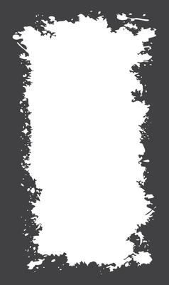 Abstract Black Ink Stain Watercolor Rough Rustic Vertical Frame Background with Empty Space