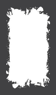 Abstract Black Ink Stain Watercolor Rough Rustic Vertical Frame Background with Empty Space for Template