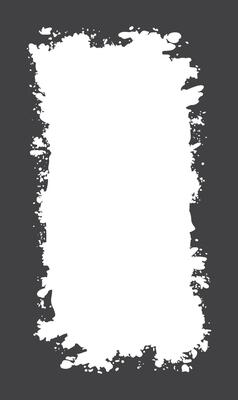 Abstract Black Ink Stain Watercolor Rough Rustic Vertical Frame Banner Background with Copy Space