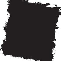 Abstract Black Ink Stain Rough Rustic Square Paper Banner Background with Copy Space vector