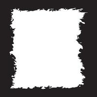 Abstract Black Ink Stain Watercolor Rough Rustic Square Frame Background with Copy Space vector
