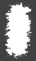 Simple Abstract Black Ink Stain Watercolor Rough Rustic Vertical Frame Background with Empty Space vector