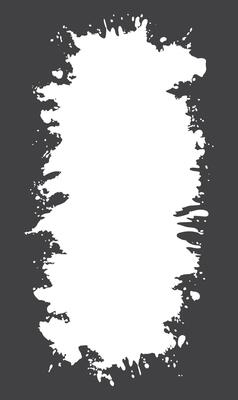 Simple Abstract Black Ink Stain Watercolor Rough Rustic Vertical Frame Background with Empty Space