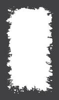 Abstract Black Ink Stain Rough Rustic Vertical Frame Background with Blank Space vector