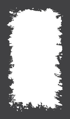 Abstract Black Ink Stain Rough Rustic Vertical Frame Background with Blank Space
